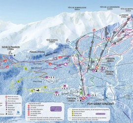 Plan des pistes Puy saint Vincent